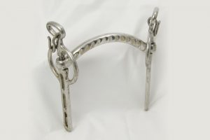 37-White metal swivel side arched